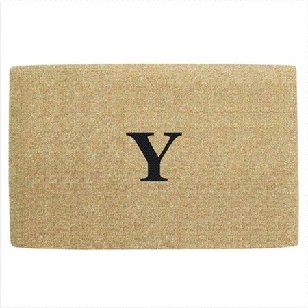 NEDIA HOME Nedia Home O2129Y Heavy Duty Coir Mat - 22 x 36 In. No Border - Monogrammed Y O2129Y